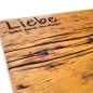 Preview: Servierbrett aus Massivholz / Altholz in Farbe honey mit Gravur "Liebe geht durch den Magen" Preview: Servierbrett aus Massivholz / Altholz in Farbe honey mit Gravur "Liebe geht durch den Magen"